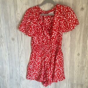 Anthropologie red woman’s outfit, one piece , barely worn